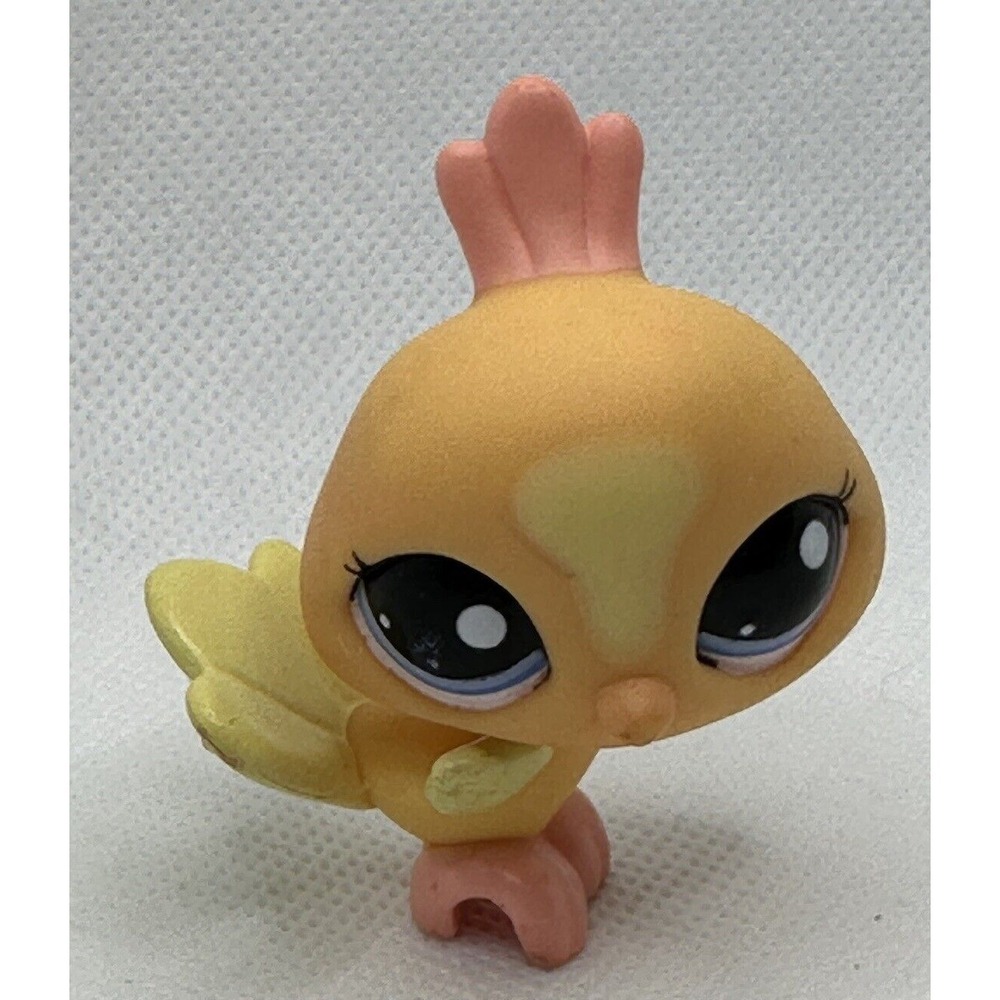Orange and Yellow Pastel Peacock Bird Littlest Pet Shop LE Easter LPS 1893
